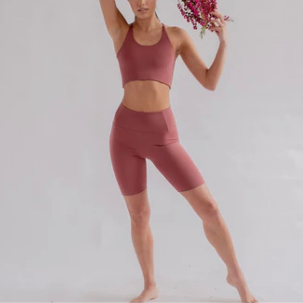 SOLD-Girlfriend Collective FLOAT Biker Short in Fig